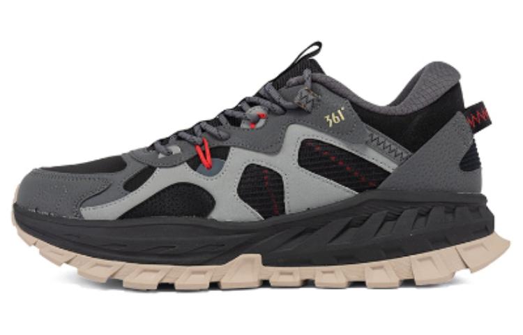 361° Cushioning Abrasion Resistant Cushioning, Wear Resistant Low top Outdoor Shoes Men’s Black Gray