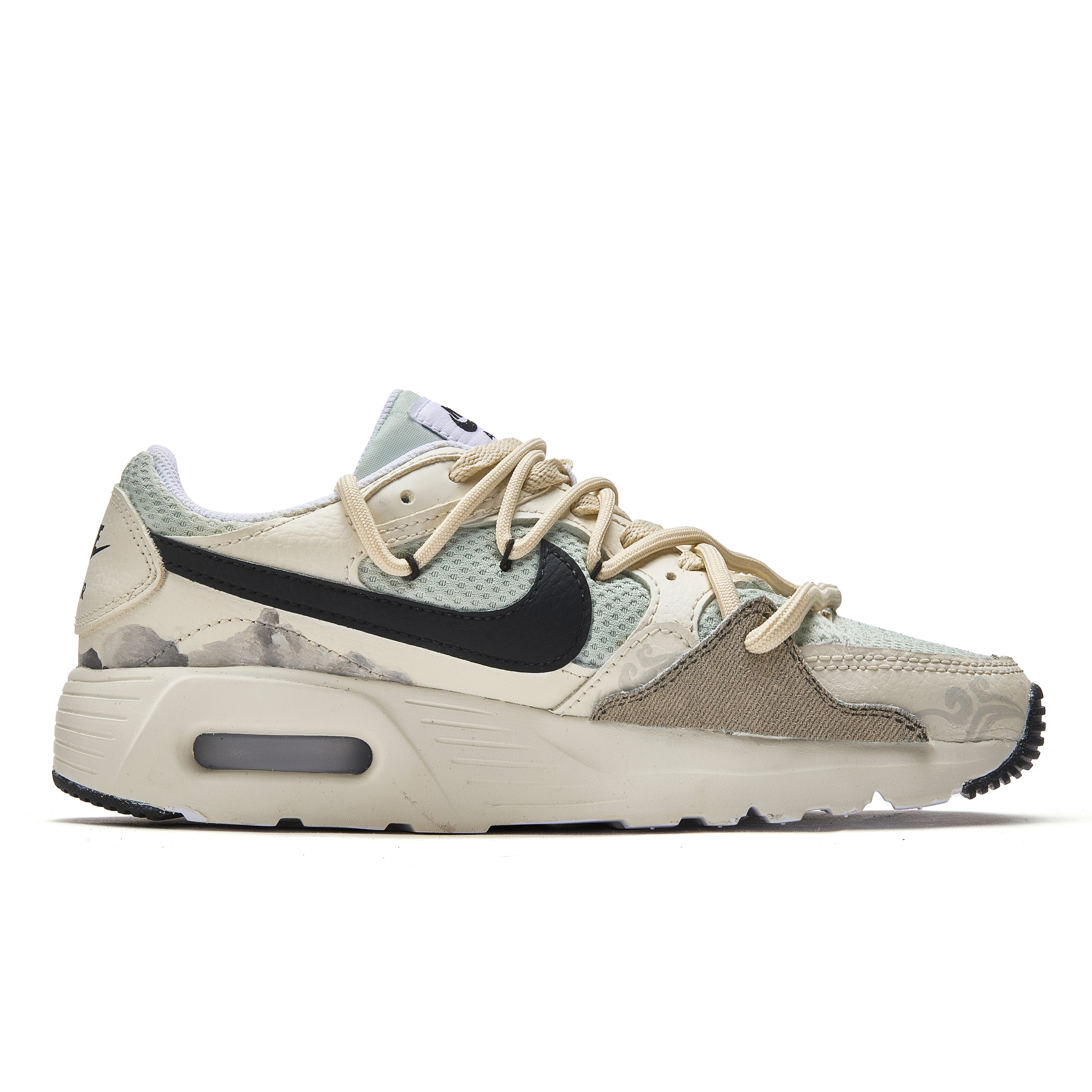 Nike Air Max SC Slip Resistant Slip Resistant Low top Running Shoes GS Gray Green