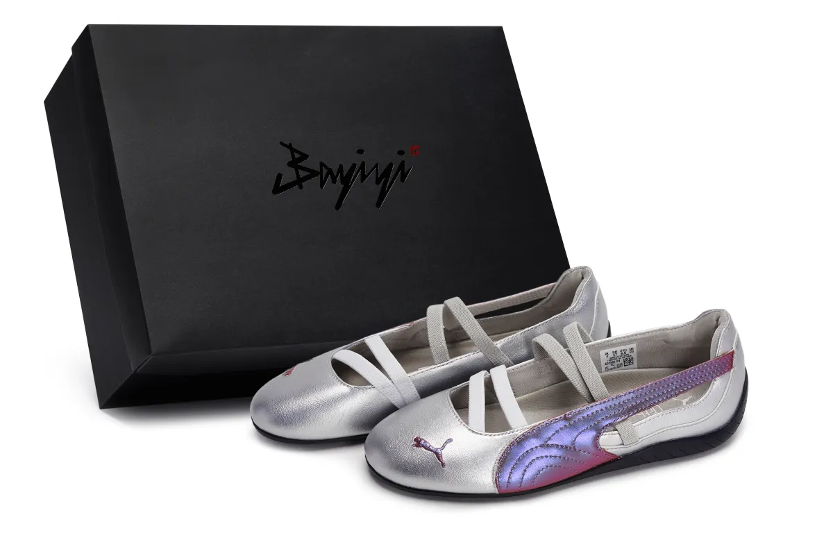 PUMA Speedcat Women's Casual Shoes Low Heel < 3cm Women's Silver Blue Purple