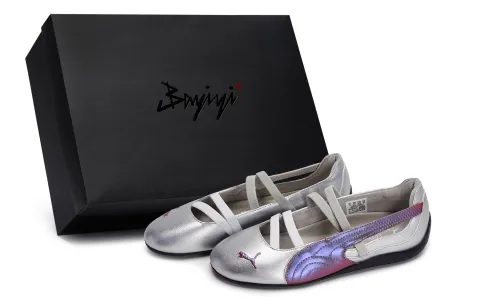 PUMA Speedcat Women's Casual Shoes Low Heel < 3cm Women's Silver Blue Purple