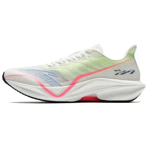 Anta MACH 5.0 Cushioning Support Rebound Low top Nitrogen Technology Casual Running Shoes Men's White Green