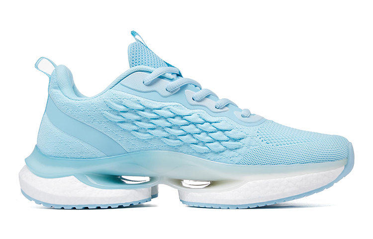VOIT Coverage Abrasion Resistant Lightweight Breathable Slip Resistant Low top Running Shoes Unisex Sky Blue White