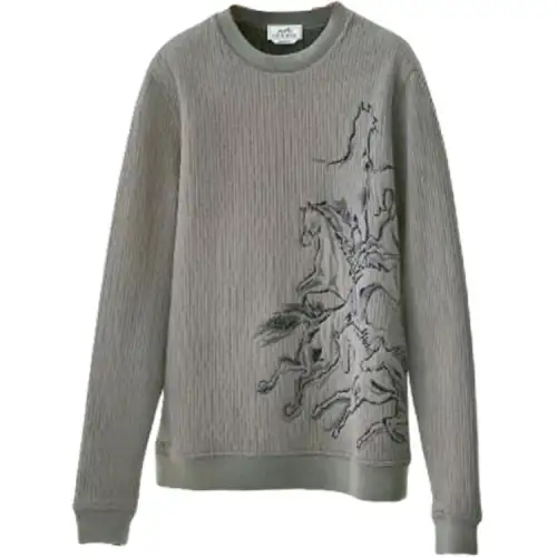 HERMES FW22 Sweatshirt Men's Gray