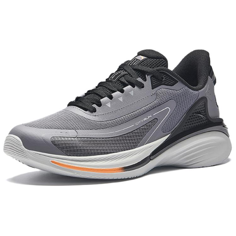 CHAOJIANTA Fabric Slip Resistant Abrasion Resistant Low top Casual Running Shoes Men’s Gray Black