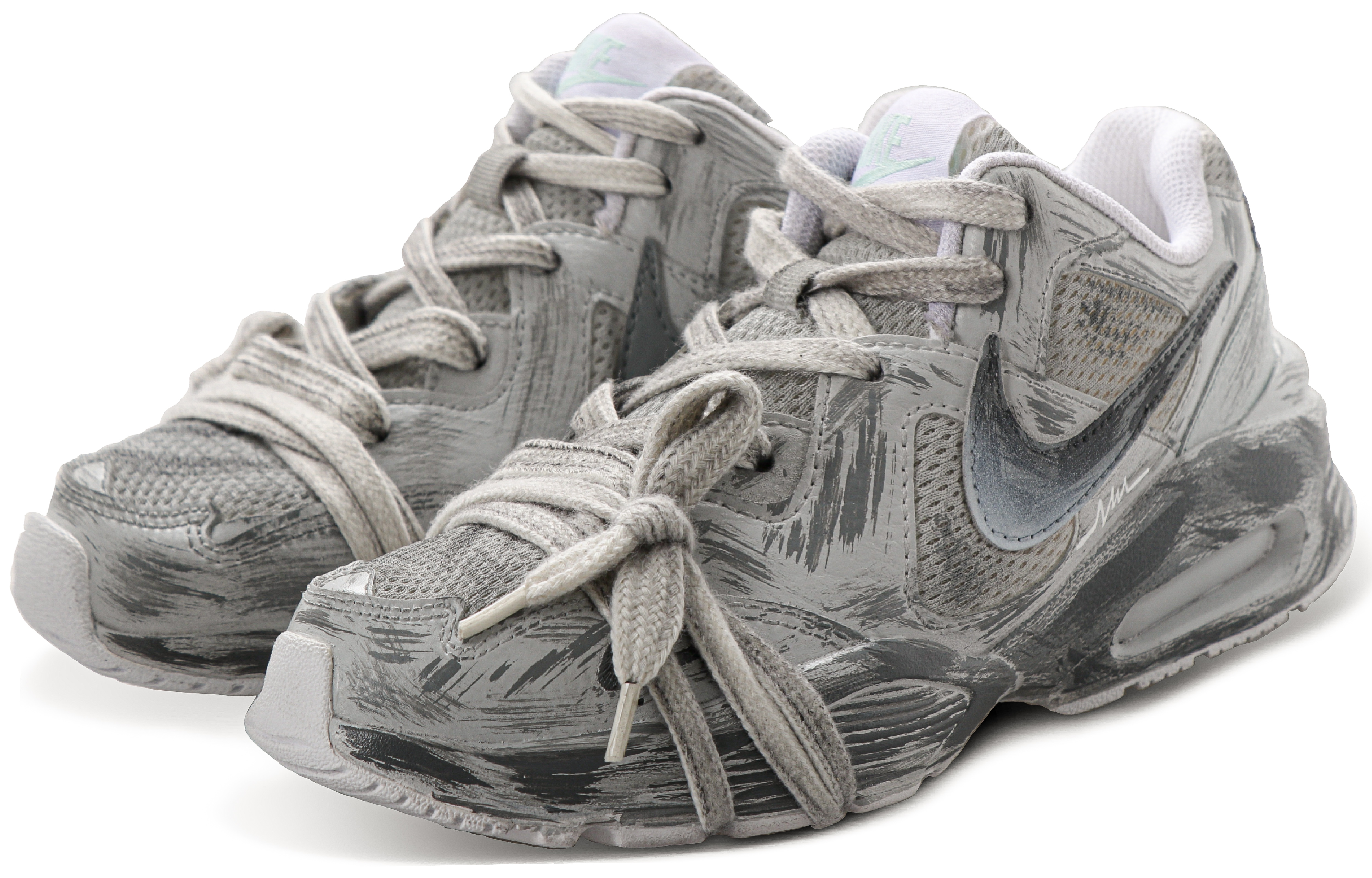 Nike Air Max Fusion Fabric Slip Resistant, Abrasion Resistant, Lightweight Low top Running Shoes Women’s Gray