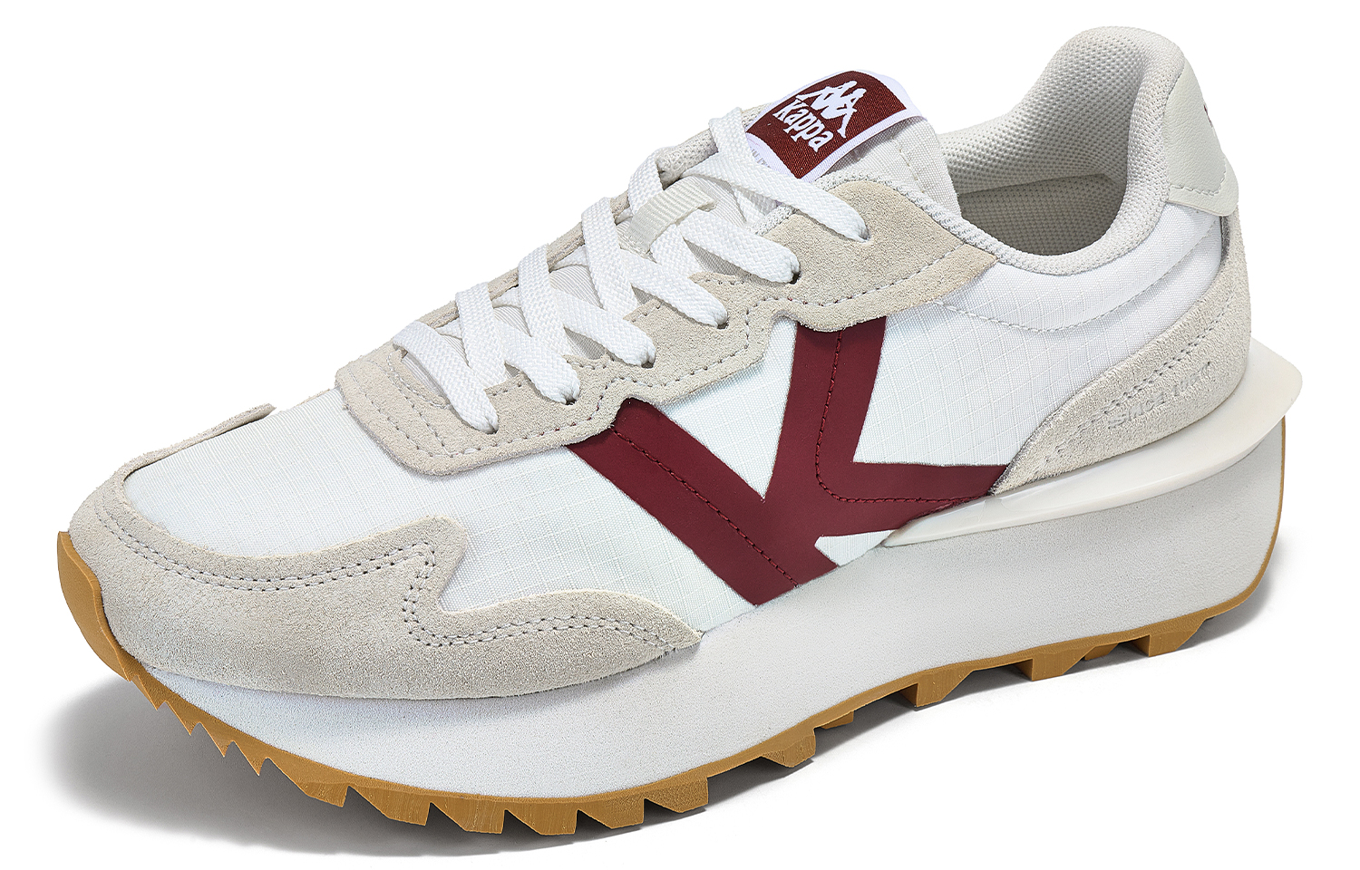 Kappa Slip Resistant Abrasion Resistant Low top Casual Running Shoes Unisex Gray Red