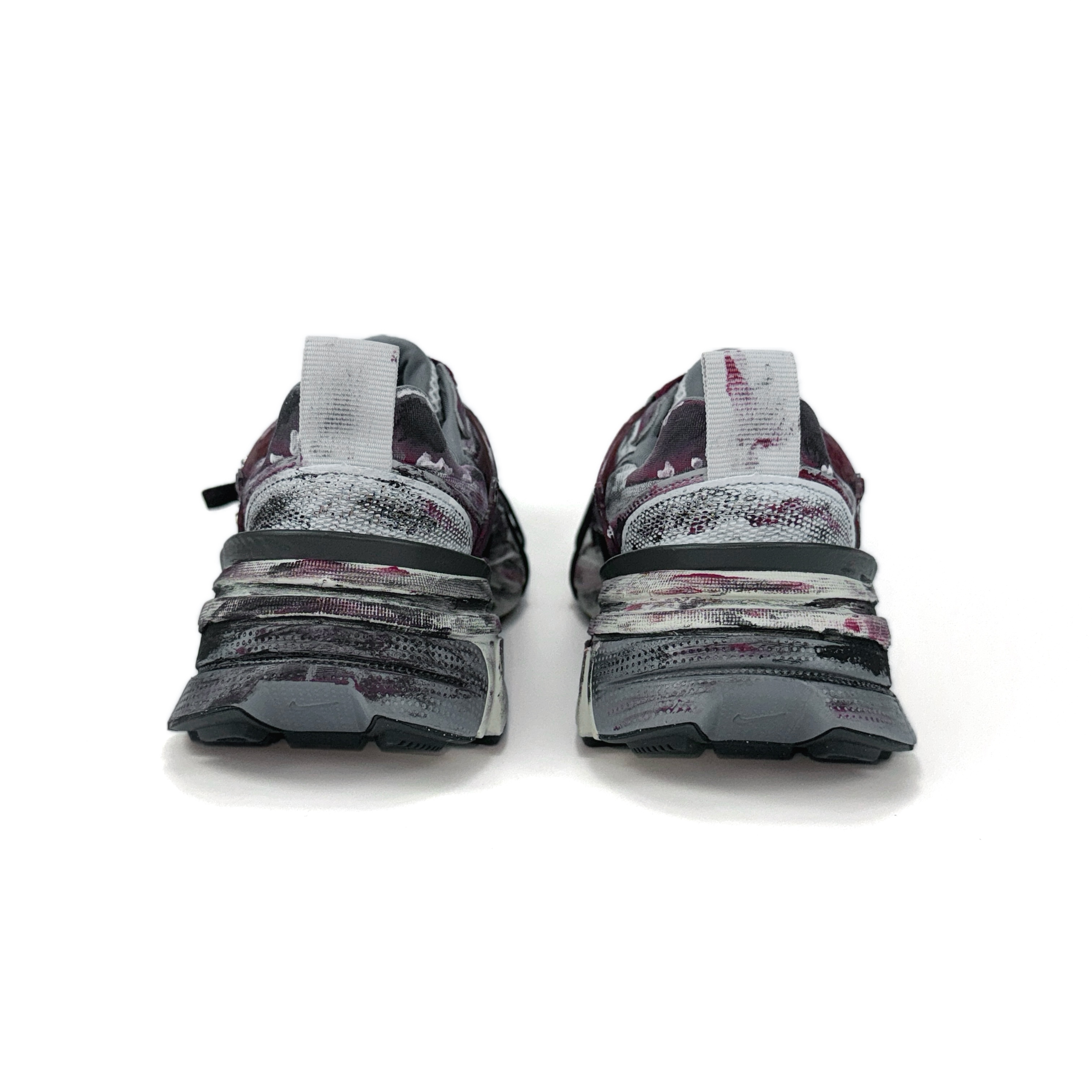 Nike V2K Run Cushioning Slip Resistant Low top Running Shoes Women’s Black Burgundy
