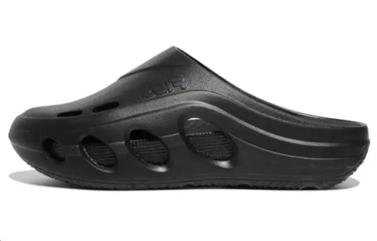 FILA Quiet Abrasion Resistant Quiet Abrasion Resistant Closed Toe Slippers Unisex Black