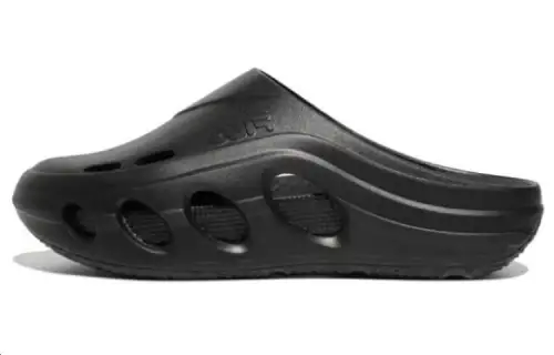 FILA Quiet Abrasion Resistant Quiet Abrasion Resistant Closed Toe Slippers Unisex Black