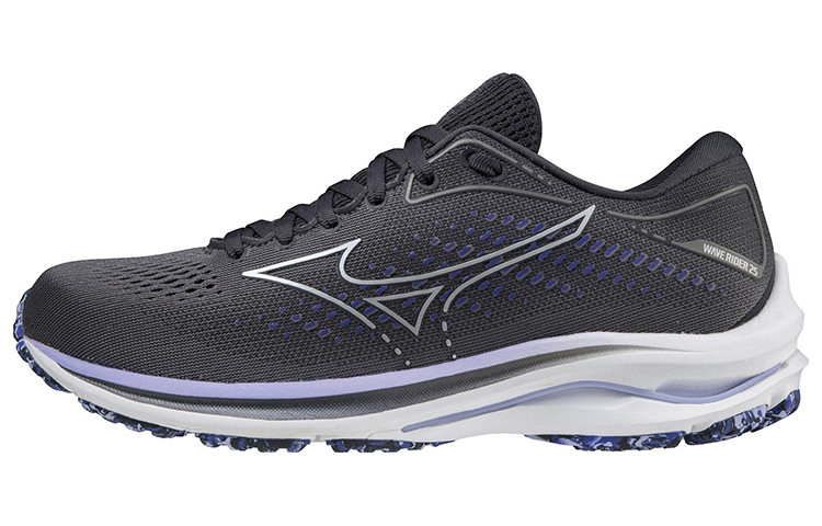 Wave Rider Wmns Mizuno 25 Wide 'Black Pearl Violet Glow' Women's