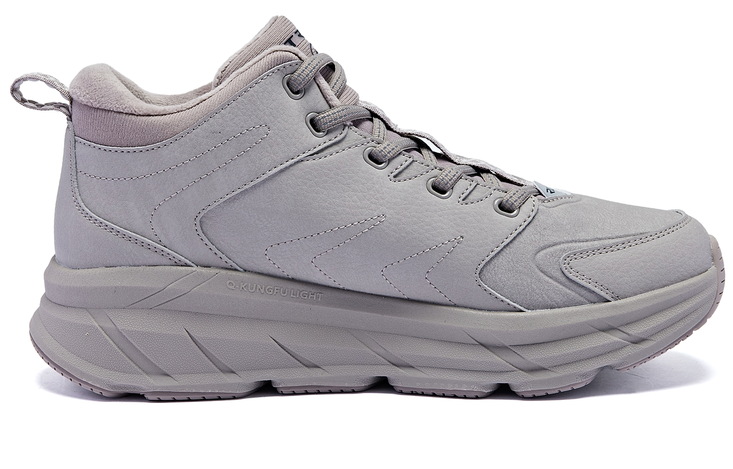 QIAODAN Comfortable Slip Resistant Mid top Running Shoes Men’s Purple Gray