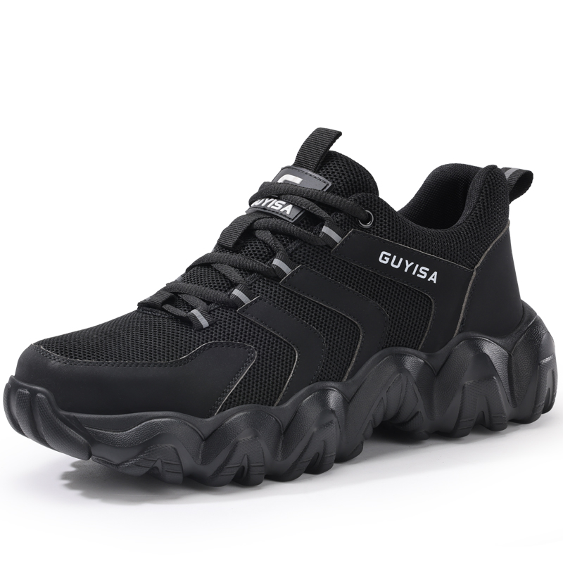 LANOUDUN Cushioning Height Increasing Lightweight Low top Outdoor Shoes Unisex Black