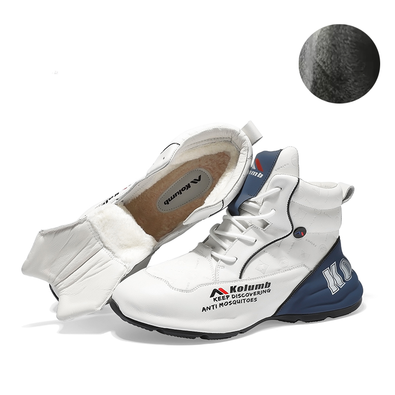 Kolumb Cushioning, Wear Resistant High top Outdoor Shoes Men’s White Blue