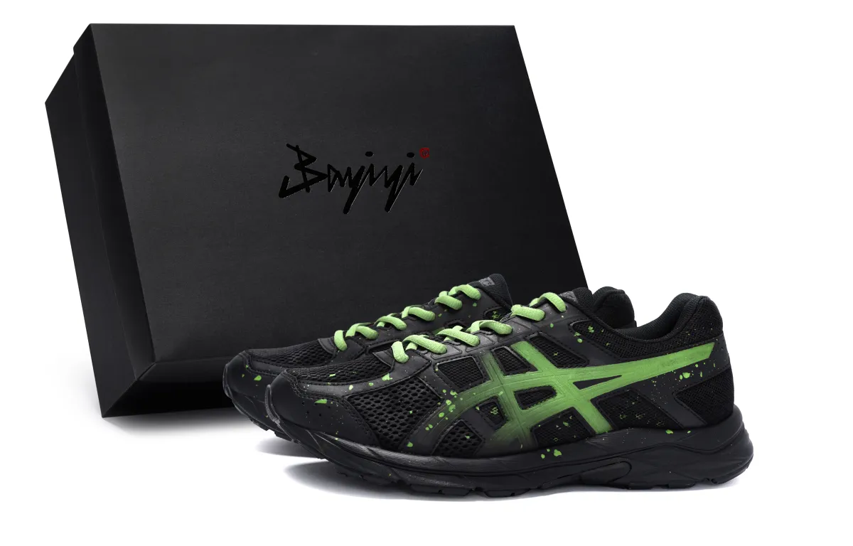 Asics Gel Contend 4 Breathable Moisture Wicking Coverage Low top Running Shoes Men's Black Cyan