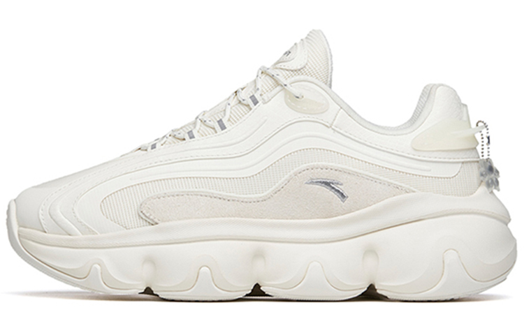 ANTA Life Collection Chunky Sneakers Women's Low Top Ivory White/Silver