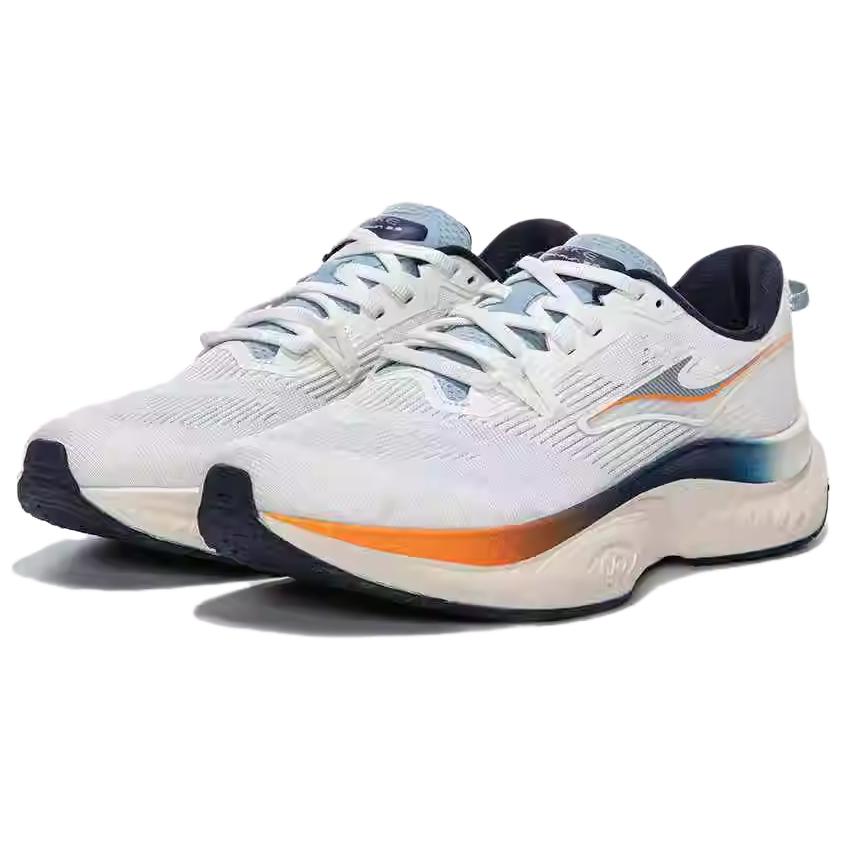 Erke Cushioning Rebound Low top Running Shoes Men’s White Orange
