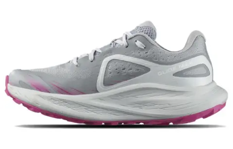SALOMON Glide Max Slip Resistant Abrasion Resistant Low top Running Shoes Women's Gray White Pink