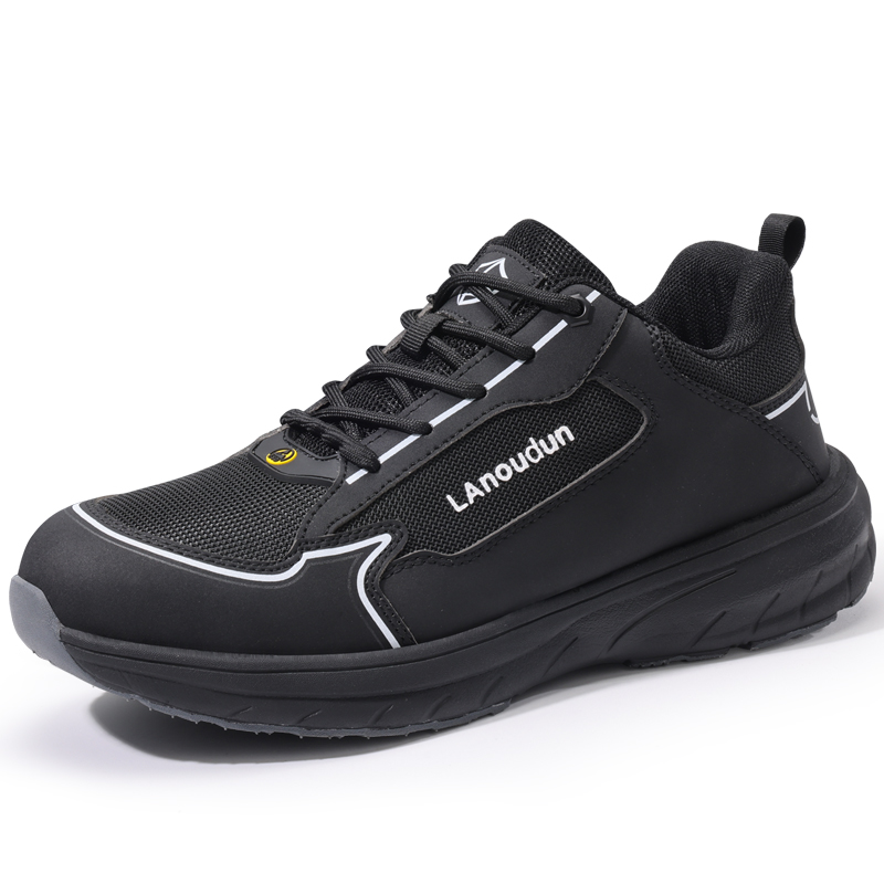 LANOUDUN Abrasion Resistant Impact Resistant Lightweight Rebound Low top Outdoor Shoes Men’s Black