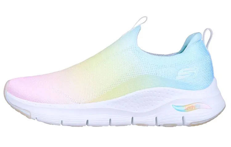 Skechers Arch Fit Comfortable Low top Running Shoes Women's Pink Blue
