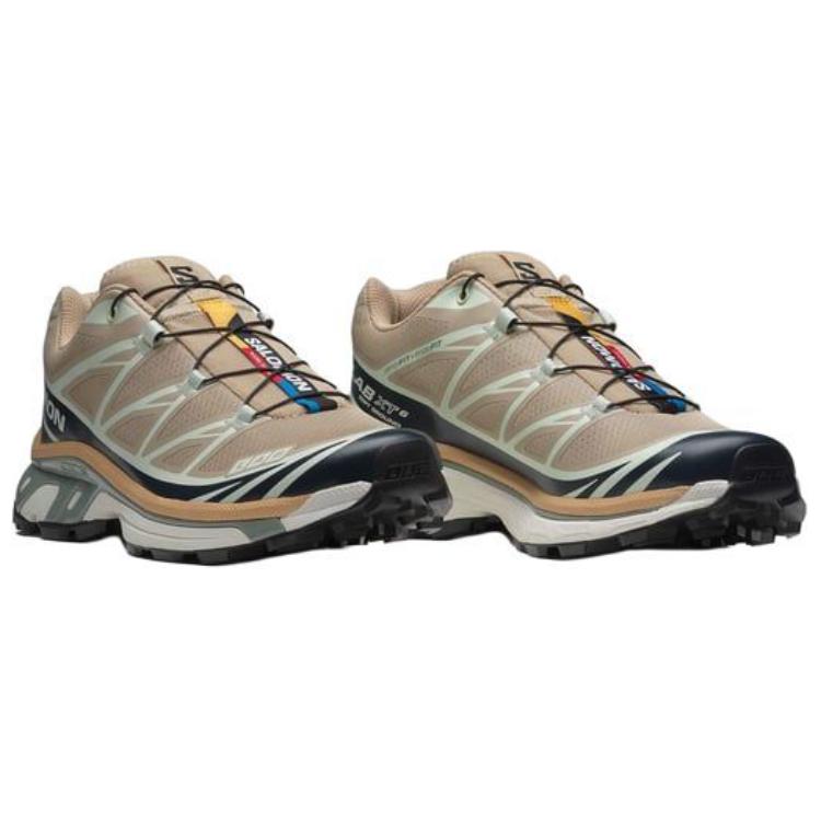 SALOMON XT 6 Breathable Low top Running Shoes Unisex Khaki Black