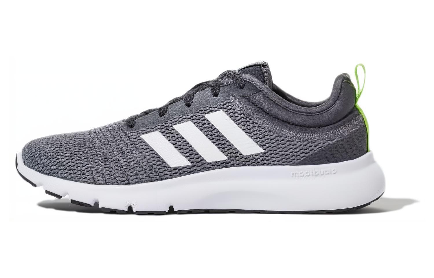 Adidas Comfortable Cushioning, Wear Resistant Low top Running Shoes Men's Gray White