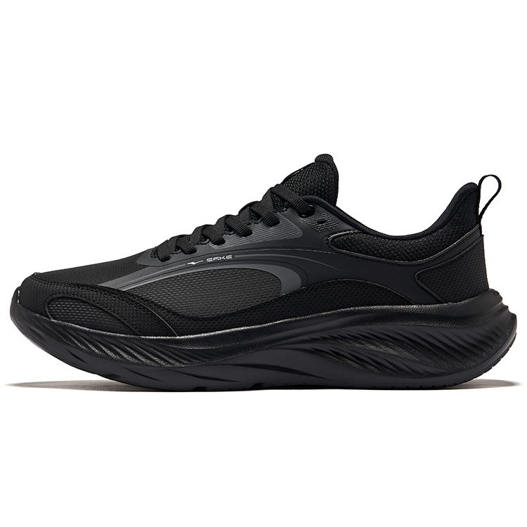 Erke Cushioning Rebound Low top Casual City Commuting Running Shoes Men’s Jet Black
