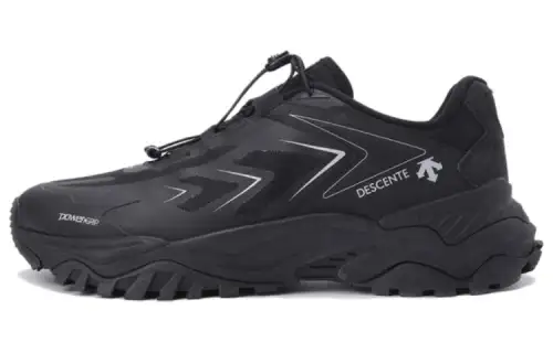 DESCENTE BLACKCOMB Comfortable, versatile and wear-resistant, low-top casual training urban commuting running shoes, same style for men and women, black