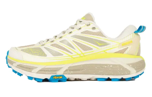 HOKA ONE ONE Mafate Speed 2 stylish and comfortable low-cut casual cross-country running shoes for men and women, eggnog color
