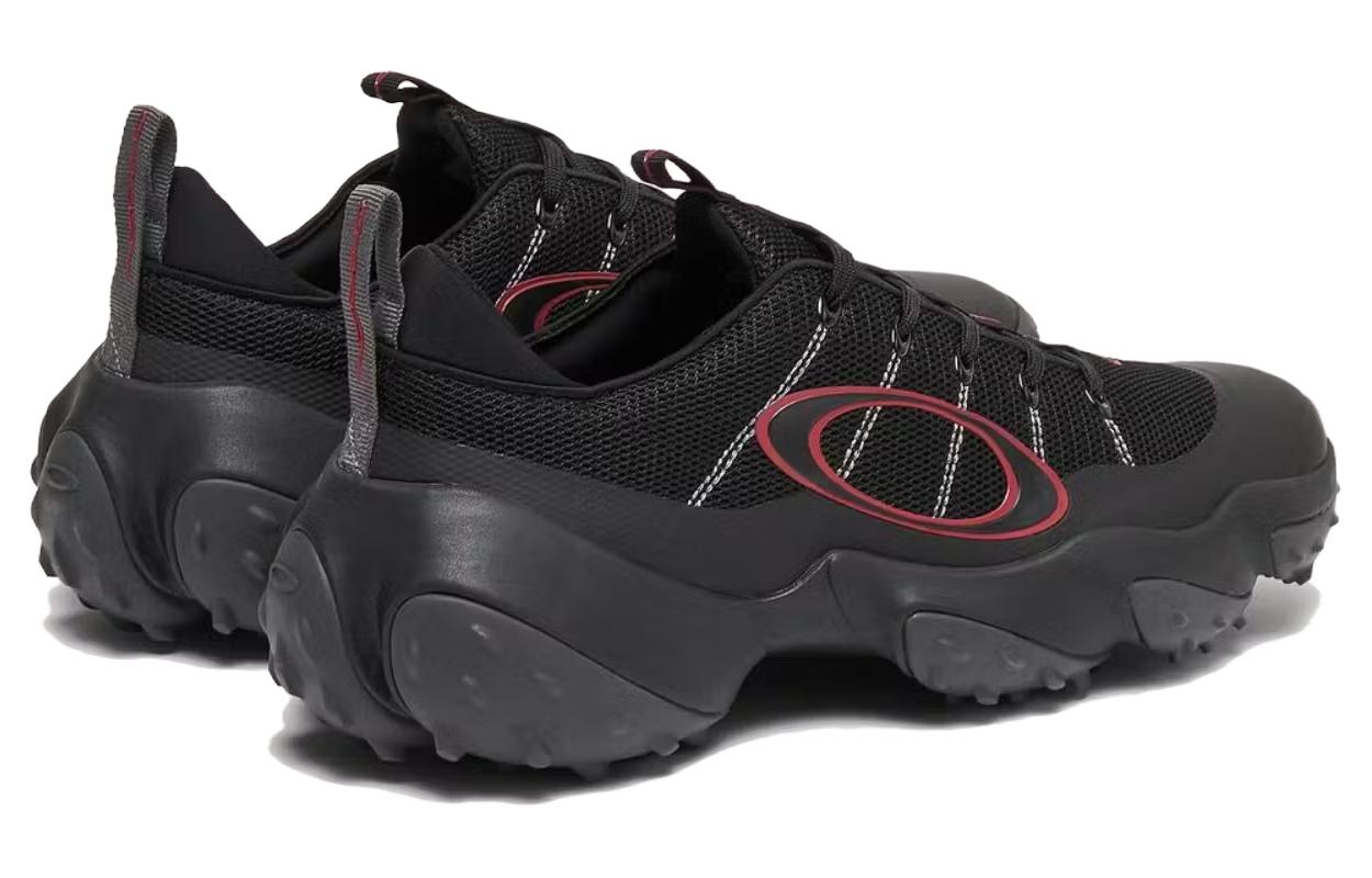 Oakley Edge Fle Cushioning Slip Resistant Abrasion Resistant Low top Golf Shoes Men’s Black Red