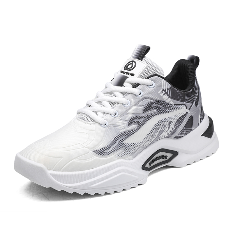 TONYBEAR Fabric Slip Resistant Abrasion Resistant Slip Resistant Abrasion Resistant Low top Sports Running Shoes Men’s