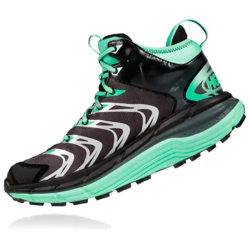 HOKA ONE ONE Cushioning Slip Resistant Mid top Running Shoes Women's Green