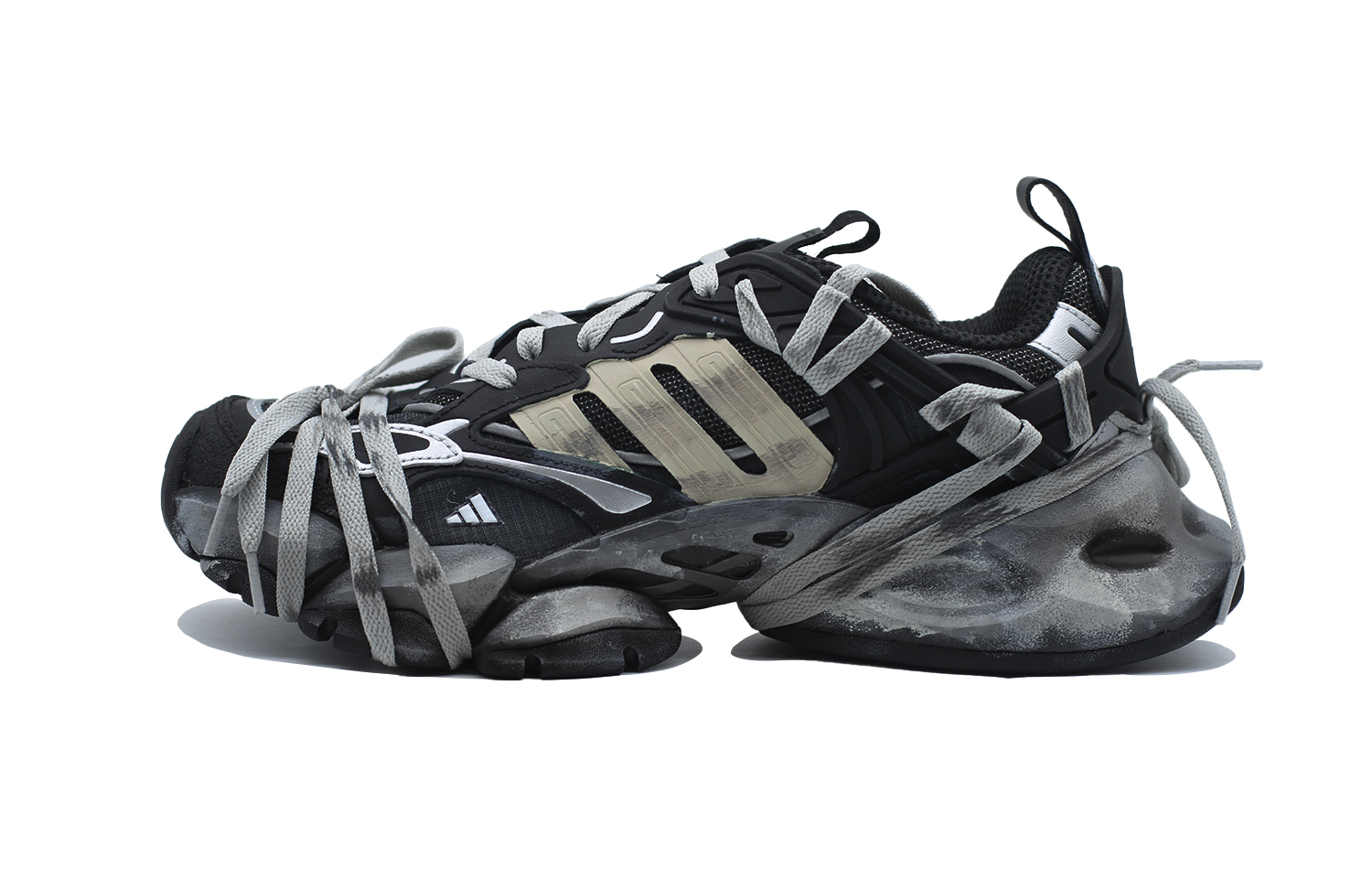 Adidas XLG RUNNER DELUXE Slip Resistant, Abrasion Resistant, Breathable Low top Running Shoes Unisex Black Gray Brown