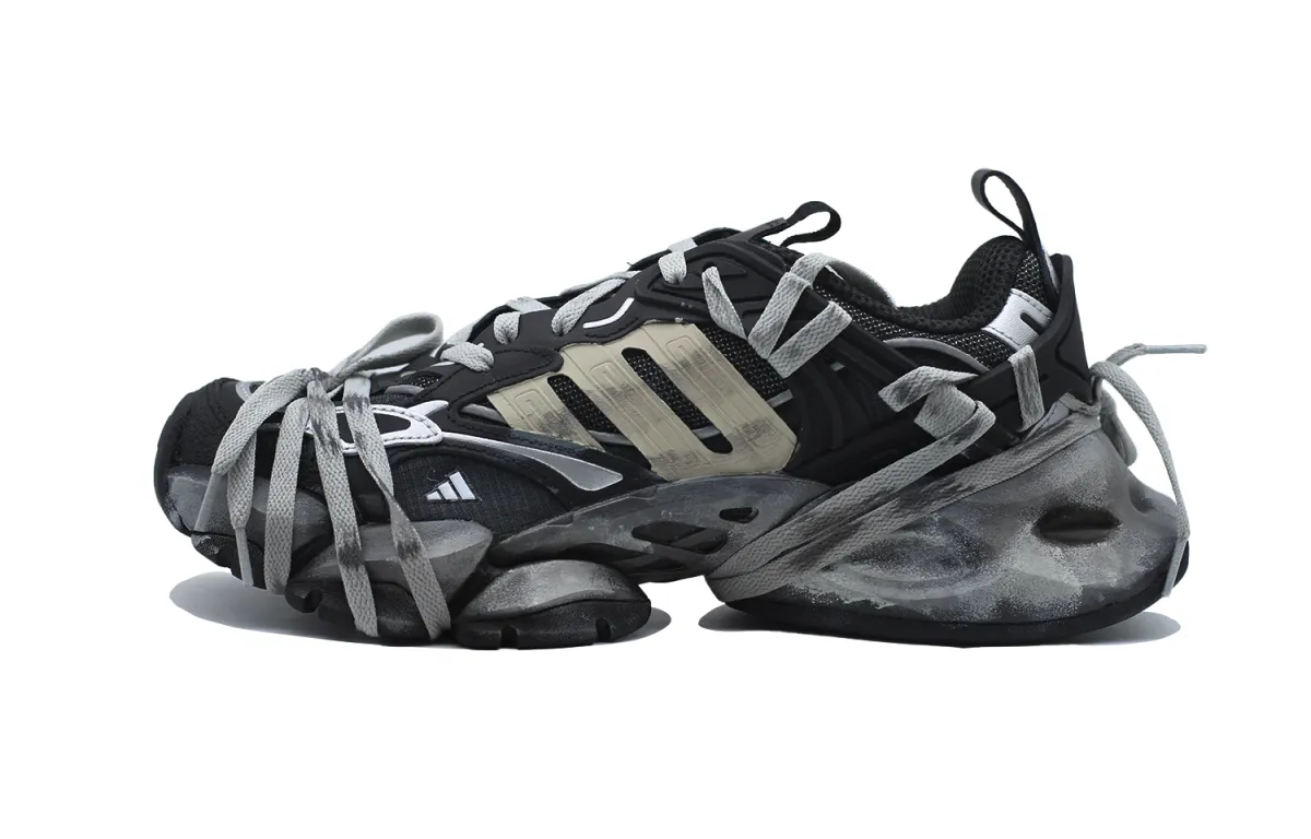 Adidas XLG RUNNER DELUXE Slip Resistant, Abrasion Resistant, Breathable Low top Running Shoes Unisex Black Gray Brown