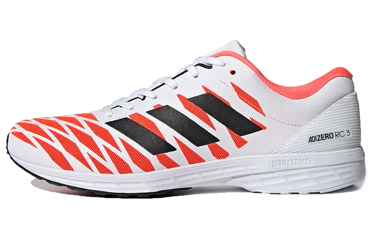 Adidas Adizero RC 3 Abrasion Resistant Abrasion Resistant Low top Running Shoes Unisex White Black Red