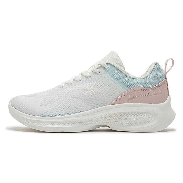 361° Slip Resistant, Abrasion Resistant, Breathable Low top Casual Running Shoes Women’s White Pink