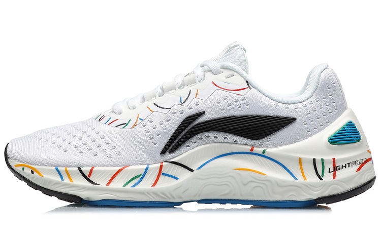 Li Ning Arashi Versatile Fabric Cushioning Slip Resistant Abrasion Resistant Low top Running Shoes Men’s White Black
