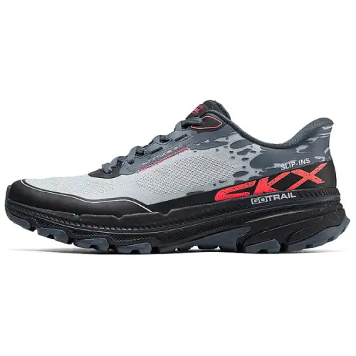 Skechers GO RUN Trail Altitude 2.0 Cushioning Breathable Low top Outdoor Shoes Men's Gray Blue