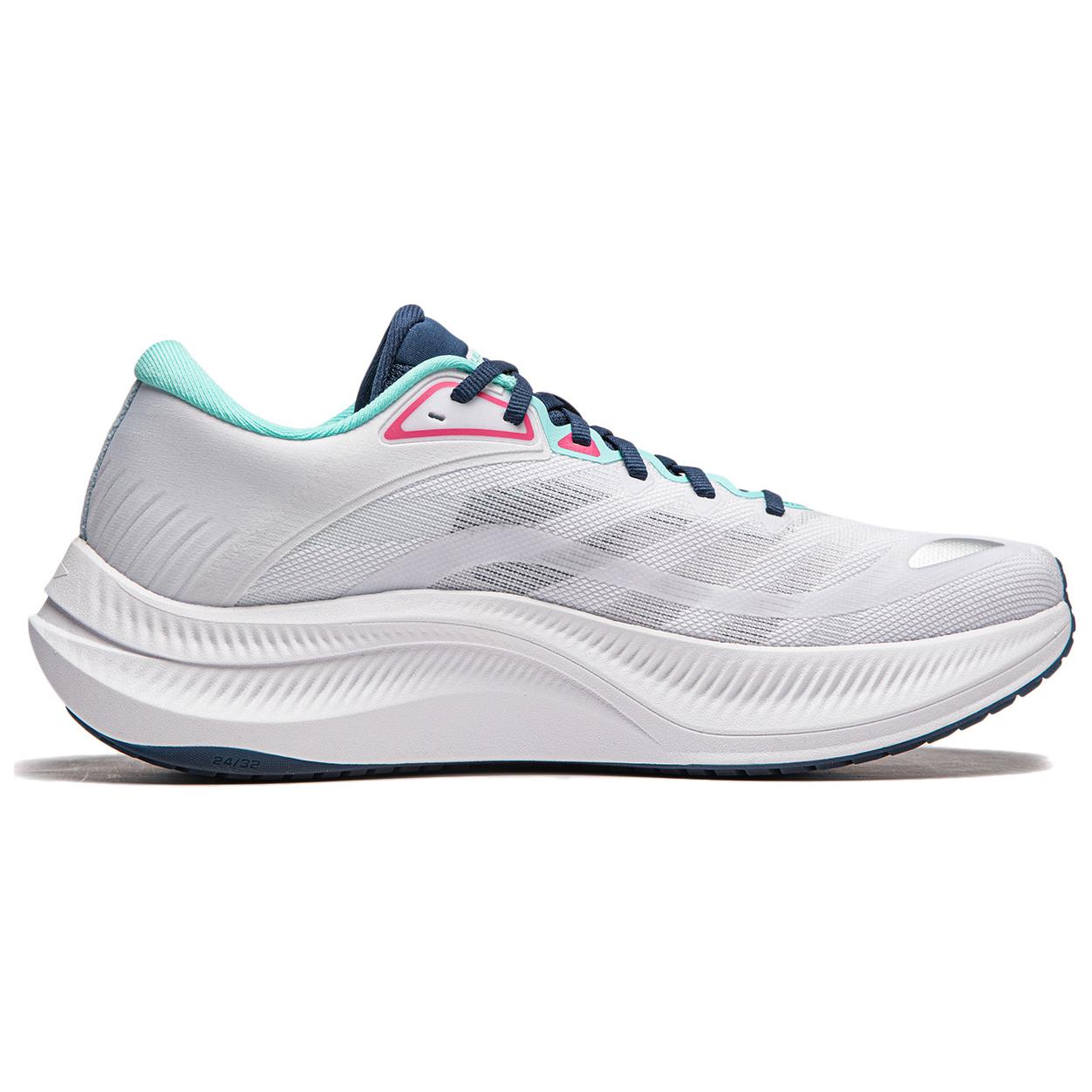 Li Ning Cushioning Slip Resistant Abrasion Resistant Breathable Support Rebound Low top Running Shoes Men’s White