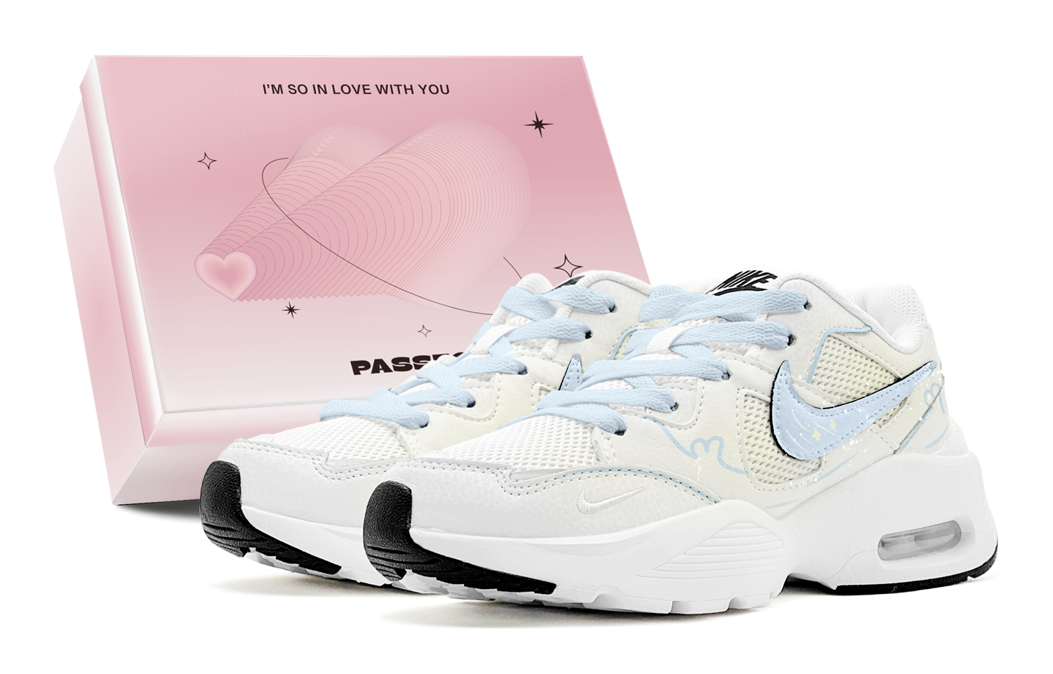 Nike Air Max Fusion Abrasion Resistant Abrasion Resistant Low top Running Shoes Women’s Blue Yellow