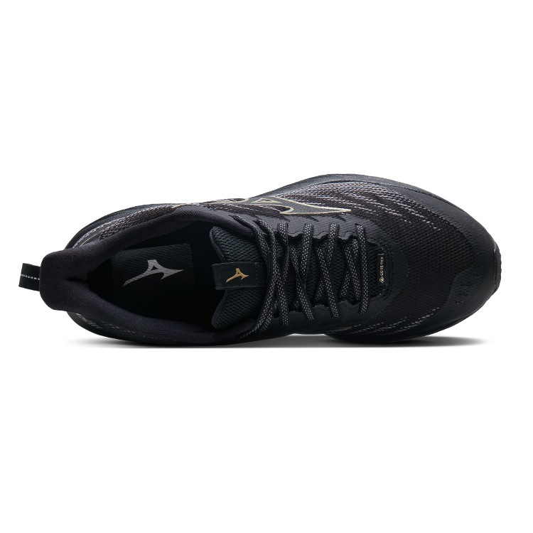 Mizuno Cushioning Slip Resistant Abrasion Resistant Breathable Low top Running Shoes Unisex Black Gold