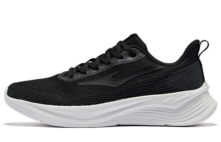 Erke Cushioning, Wear Resistant Low top Casual Running Shoes Men’s Jet Black