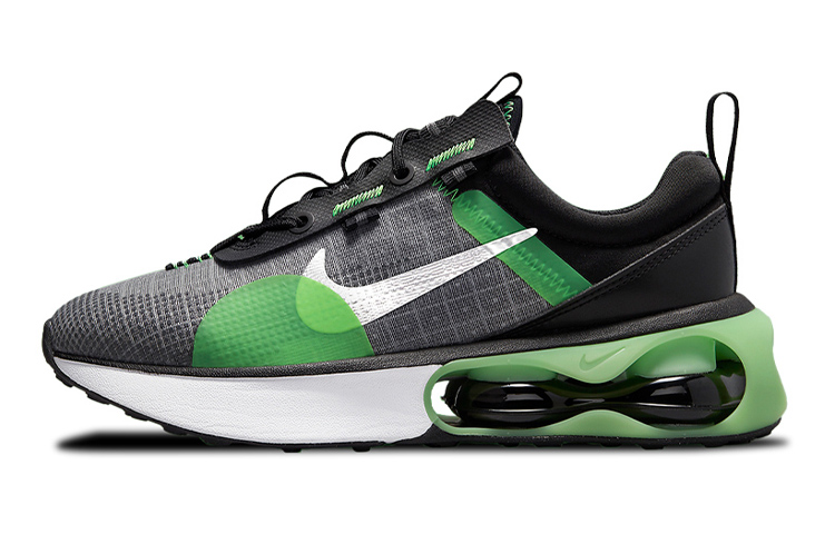 Nike Air Max 2021 woven sports comfortable and fashionable fabric low-top air cushion training running shoes women's black and green