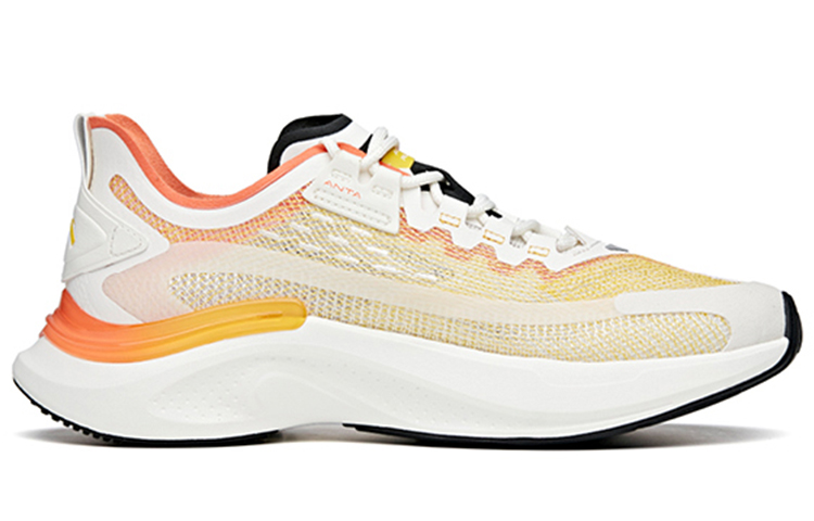 Anta Premium Speed Cushioning Slip Resistant Abrasion Resistant Low top Running Shoes Men’s White Orange