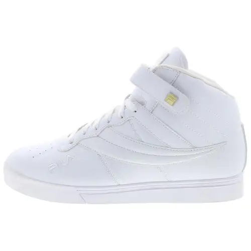FILA Comfortable Round Toe Mid top Running Shoes Men's White