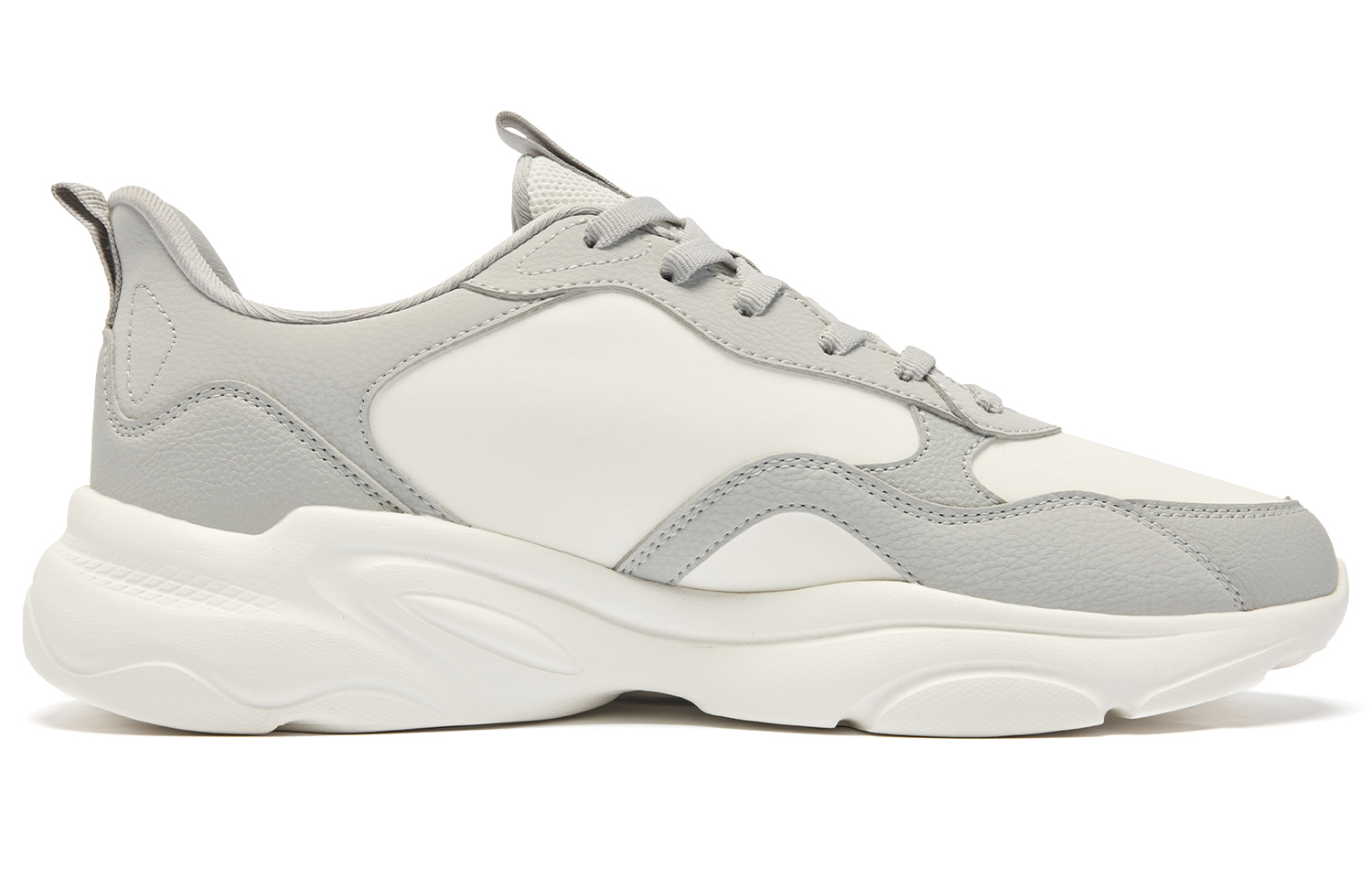 QIAODAN Cushioning Slip Resistant Cushioning Slip Resistant Low top Casual Running Shoes Men’s White Gray
