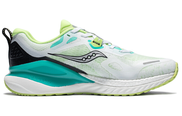 Saucony Phoenix Inferno 1 Mesh Slip Resistant, Abrasion Resistant, Breathable Low top Running Shoes Men’s White Green