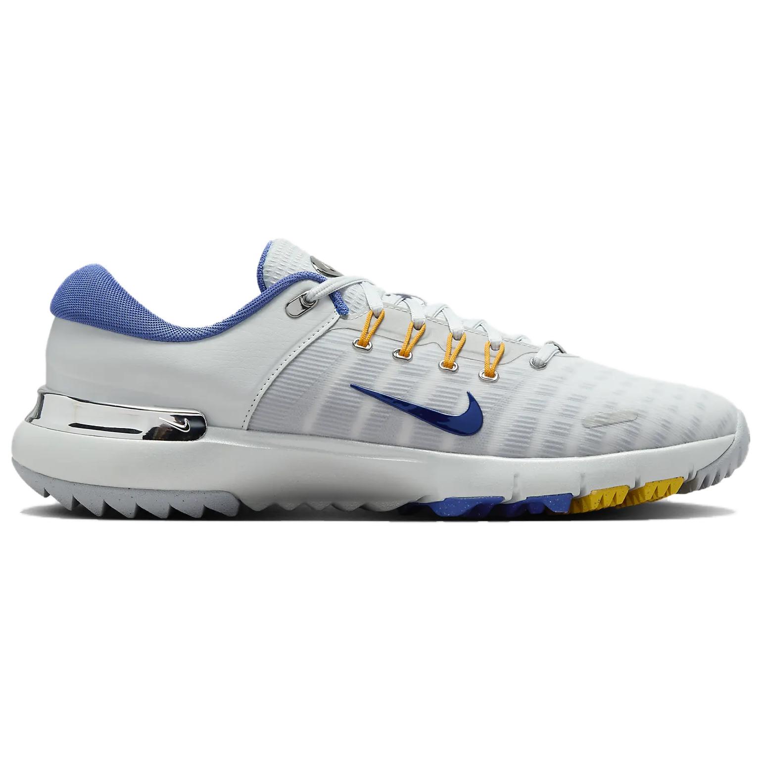 Nike Free Golf Pure Platinum University Gold Wolf Grey Astronomy Blue Wide