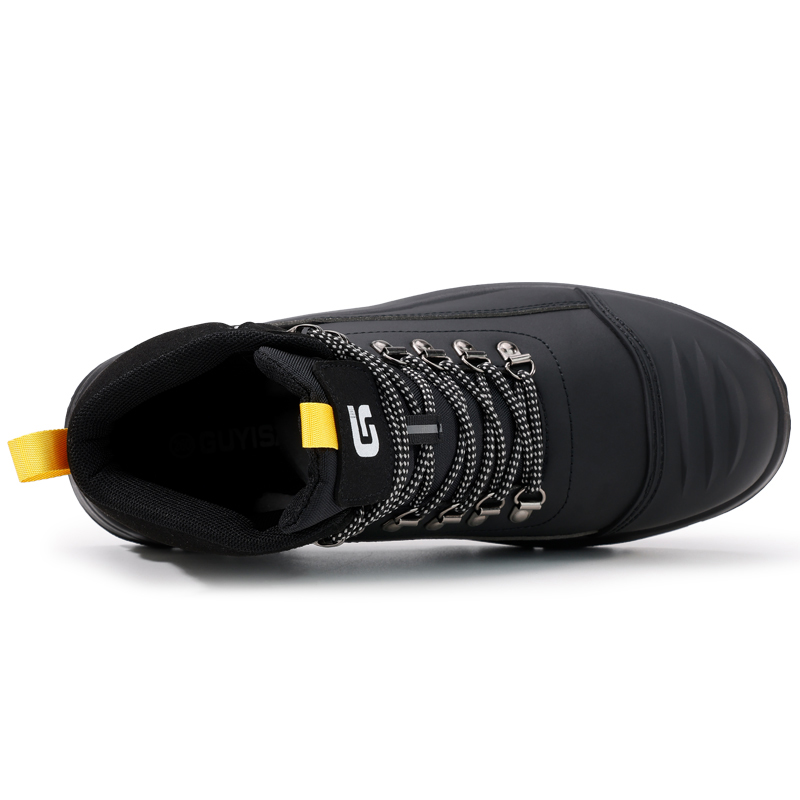 LANOUDUN Abrasion Resistant Slip Resistant High top Outdoor Shoes Unisex Black