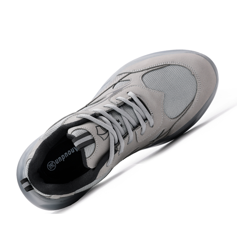 LANOUDUN Slip Resistant, Abrasion Resistant, Lightweight Low top Outdoor Shoes Men’s Light Gray