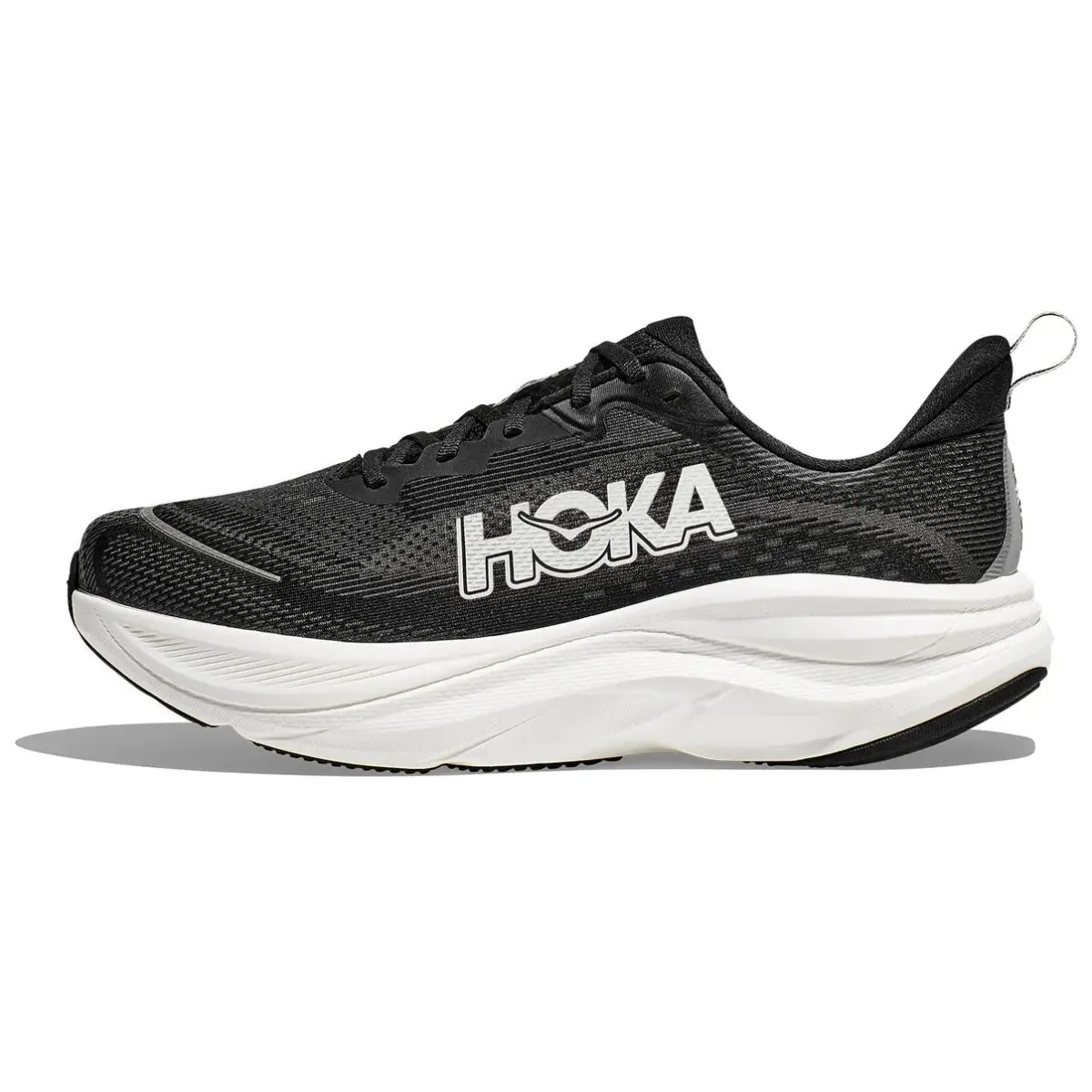 HOKA ONE ONE SKYFLOW Comfortable Slip Resistant Abrasion Resistant Low top Running Shoes Men's Black White